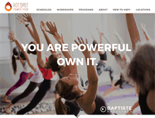Tablet Screenshot of hotspotpoweryoga.com